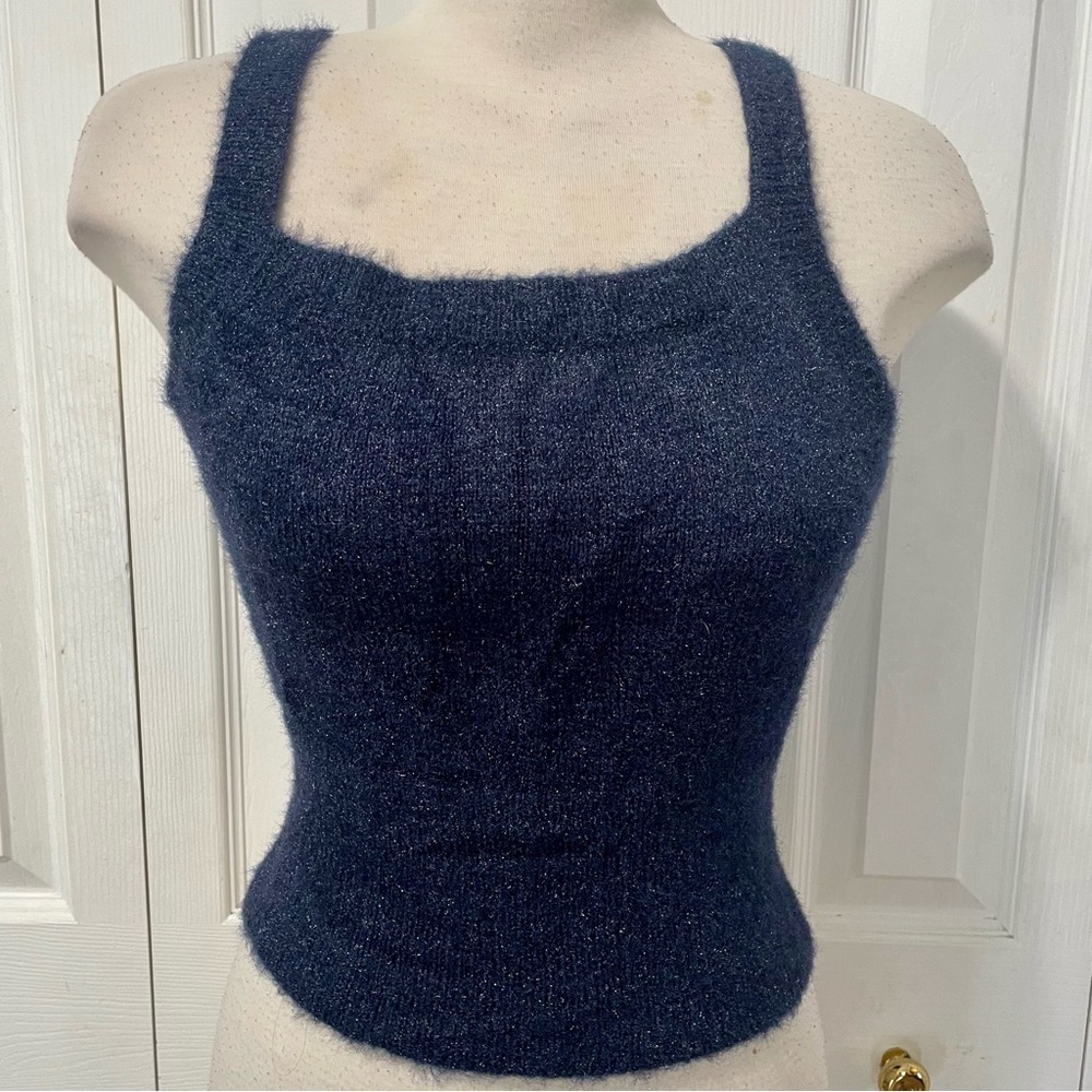 House of Harlow 1960 Midnight Blue Knit Tank Top